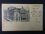 Brno - Malinovského nám. (Theaterplatz) Zemské divadlo, prošlá 1898