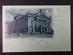 Brno - Malinovského nám. (Theaterplatz) Zemské divadlo, prošlá 1899