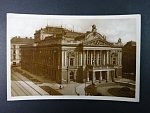 Brno - Malinovského nám. (Theaterplatz) Zemské divadlo, fotopohlednice, prošlá 1942