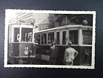 Brno - Malinovského nám. (Theaterplatz), srážka tramvají, fotopohlednice, neprošlá