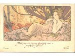 A.Mucha, fr. lito. - Dawn -, pošt. prošlá 1900
