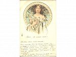 A.Mucha, fr. lito. - Cocorico -, pošt. prošlá 1901