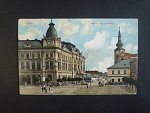 Přerov Národní dům a náměstí, prošlá 1914