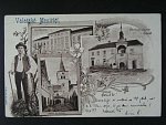 Valaššké Meziříčí, čb. vícezáběrová pohl., prošlá 1900