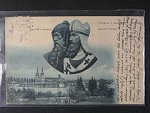 Velehrad, čb. pohl., koláž s Cyrilem a Metodějem, prošlá 1915