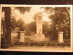 Brno, čb. fotopohlednice, italský pomník na Špilberku, prošlá 1935