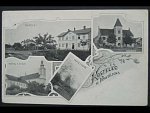 Kostelec u Prostějova, čb. vícezáběrová pohl., pošt. prošlá 1907
