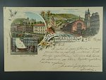 Karlovy Vary, bar. vícezáběrová litograf. pohl., prošlá 1902