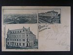 Bohumín okr. Karviná, hotel Garni, nádraží, prošlá 1898
