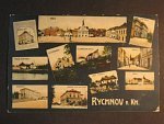 Rychnov n. K., bar. vícezáběrová pohl., prošlá 1907, rožky