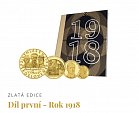 KRONIKA PRVNÍ REPUBLIKY díl 1. 1918 zlaté vydání - Unikátní Kronika o historii a bankovkách 1.republiky