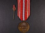 Pamětní odznak pro čs. dobrovolníky z let 1918-1919 bez monogramu OP + miniatura