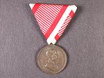 Bronzová medaile za statečnost, novodobá vojenská stuha, vydání 1914 - 1917