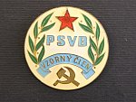 Odznak PSVB vzorny člen s předávacím průkazem