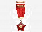 Řád rudé zástavy ČSSR č. 417, punc Ag, ryzostní značka 925, značka výrobce Zukov