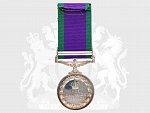 Medaile za všeobecnou službu 1962, se štítkem BORNEO (1962-1966), na hraně opis 4267598 SAC. R.PLATFORD R.A.F.