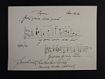 Skladatelé - Lejsek František Květoslav 1888 - 1955, hudební skladatel, sbormistr, spisovatel .. - papír formátu 145 x 200 mm s nakreslenou notovou osnovou datací 20.4.1948 a vlastnoručním podpisem