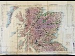 Letecká mapa RAF z roku 1944, Oblast - The Highlands (severní Skotsko - Vysočina), rozměr 100 x 70 cm