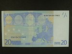20 Euro 2002 s.E, Slovensko, podpis Mario Draghi,, R028 tiskárna Bundesdruckerei, Německo 