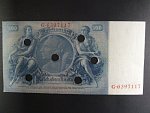 Německo, 100 RM 1935 série G, mírové vydání, podtiskové písmeno A, 6x skartační otvory