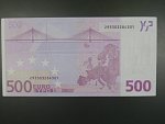 500 Euro 2002 s.Z, Belgie, podpis Willema F. Duisenberga, T001 tiskárna Belgie