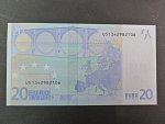 20 Euro 2002 s.U, Francie, podpis Jeana-Clauda Tricheta, L057 tiskárna Banque de France, Francie