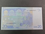 20 Euro 2002 s.U, Francie, podpis Jeana-Clauda Tricheta, L060 tiskárna Banque de France, Francie