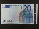 20 Euro 2002 s.V, Španělsko, podpis Jeana-Clauda Tricheta, M023 tiskárna Fábrica Nacional de Moneda , Španělsko