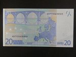 20 Euro 2002 s.X, Německo, podpis Willema F. Duisenberga, P006 tiskárna Giesecke a Devrient, Německo