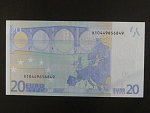 20 Euro 2002 s.X, Německo, podpis Willema F. Duisenberga, P009 tiskárna Giesecke a Devrient, Německo