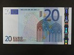 20 Euro 2002 s.X, Německo, podpis Jeana-Clauda Tricheta, P013 tiskárna Giesecke a Devrient, Německo