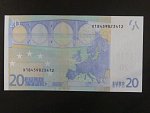 20 Euro 2002 s.X, Německo, podpis Jeana-Clauda Tricheta, R002 tiskárna Bundesdruckerei, Německo