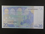 20 Euro 2002 s.X, Německo, podpis Jeana-Clauda Tricheta, R005 tiskárna Bundesdruckerei, Německo
