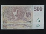500 Kč 1995 s. B - dvojice bankovek se stejným číslem, ale jinou sérií