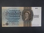Německo, 100 RM 1924 série C, podtiskové písmeno B