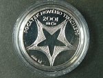 2001, Česká mincovna, platinová medaile Nové tisíciletí, Pt 0,999, 7,78g (1/4 UNZ), průměr 22mm, náklad 200 ks, etue, certifikát
