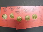 sada 4ks pamětních mincí 5000 Kč 2016 - 2017 Hrady České Republiky v dřevěné etui, certifikáty, PROOF