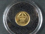 500 Togrog 2007 Alfred Nobel, Au 999/1000, 0,5g, průměr 11 mm, certifikát