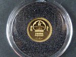 1000 Togrog 2015 Královna Elizabeta, Au 999/1000, 0,5g, průměr 11 mm, certifikát