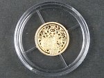 zlatá medaile z cyklu Největší Češi - Sv. Ludmila, Au 0,585,9, 0,50g, etue