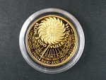 1999, Česká mincovna, zlatá medaile k uvítání roku 2000, Au 0,999,9, 7,78g, náklad 300 ks, certifikát