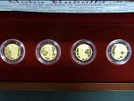 2009, Česká mincovna, zlatá medaile sada 4ks Rudolf II. Au 0,999,9, 4x 3,11g, náklad 400 ks, etue, certifikát