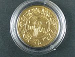 1999, Česká mincovna, zlatá medaile mince Boleslava II., Au 0,986, 3,49g, náklad 350 ks, etue