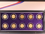 sada 10ks pamětních mincí 2000 Kč Deset století architektury ve společné etui, bezvadný stav, BK, chybí certifikáty