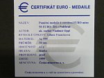 medaile - Jiří z Poděbrad / Zavedení EURO měny 50 Euro
