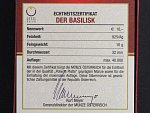 10 Euro 2009, Der Basilisk, Ag 0.925, 17,30g, etue a certifikát_