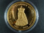 Au 4-dukátová medaile 1892 - 1989 Císařovna Zita, Au 999,9, 15,2 g