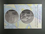 AR medaile dokončení stavby Chrámu sv. Víta, Ag 925, 70mm, 124,64g, náklad 200ks, ražba kremnice 2017, dřevěná etue, certifikát, osvědčení puncovního úřadu