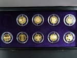 sada 9 ks pamětních mincí 2000 Kč Deset století architektury ve společné etui, mimo první mince, certifikáty, bezvadný stav, PROOF