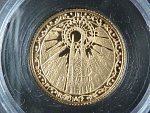 Au Medaile b.l. - V.Oppl Magická Praha - Rabín Jehuda Leva, Au 0,585, 20 mm (2 g), kapsle